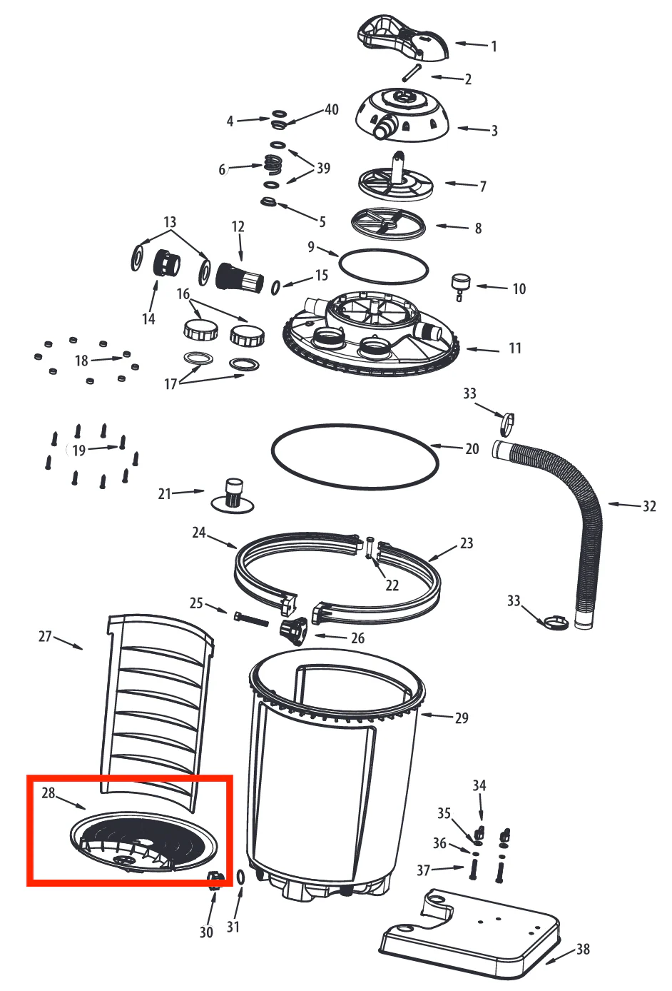 Replacement Part NEP4277 Tank Bottom Strainer
