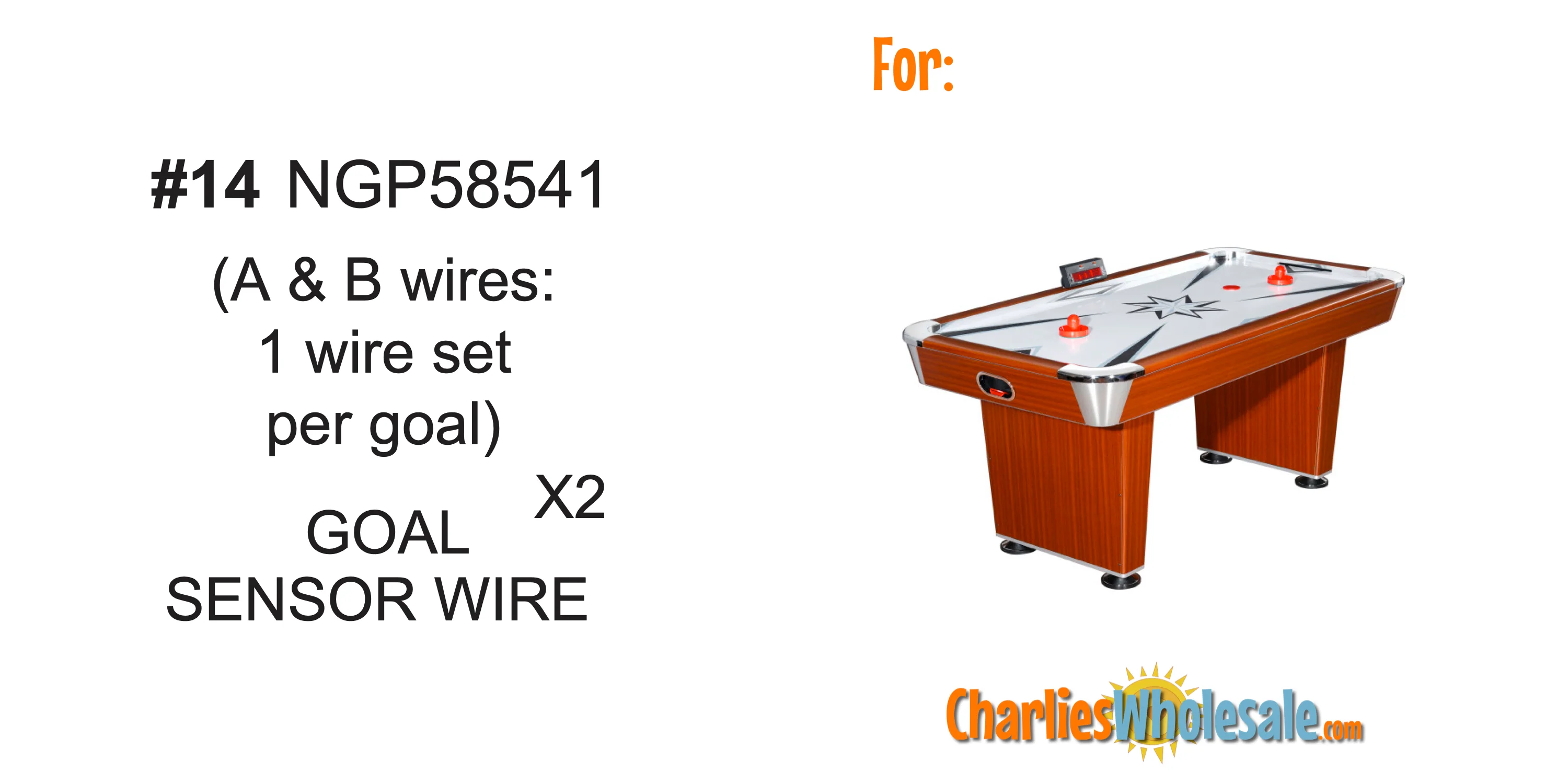 Replacement Part NGP58451 Sensor Wires (Both Sets)