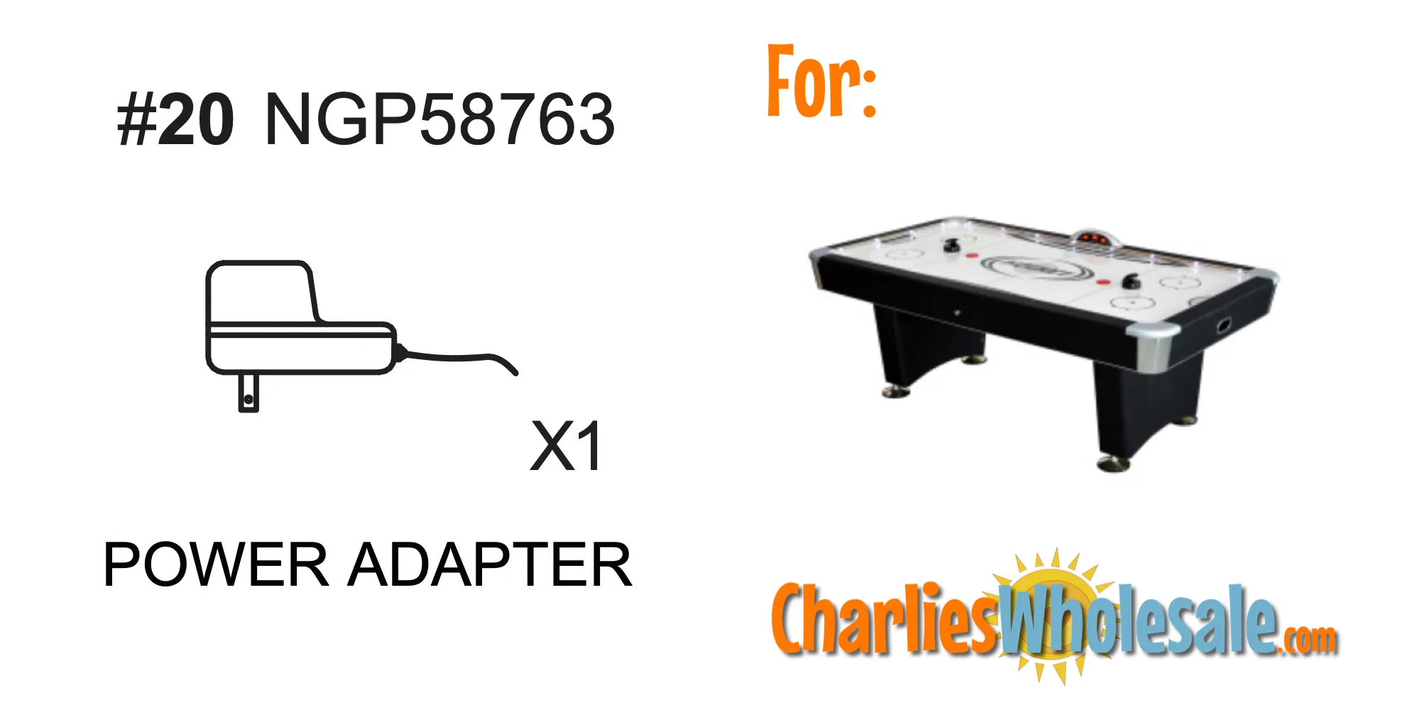 Replacement Part NGP58763 Power Adapter