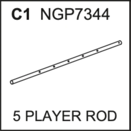 Replacement Part NGP7344 5 Player Rod