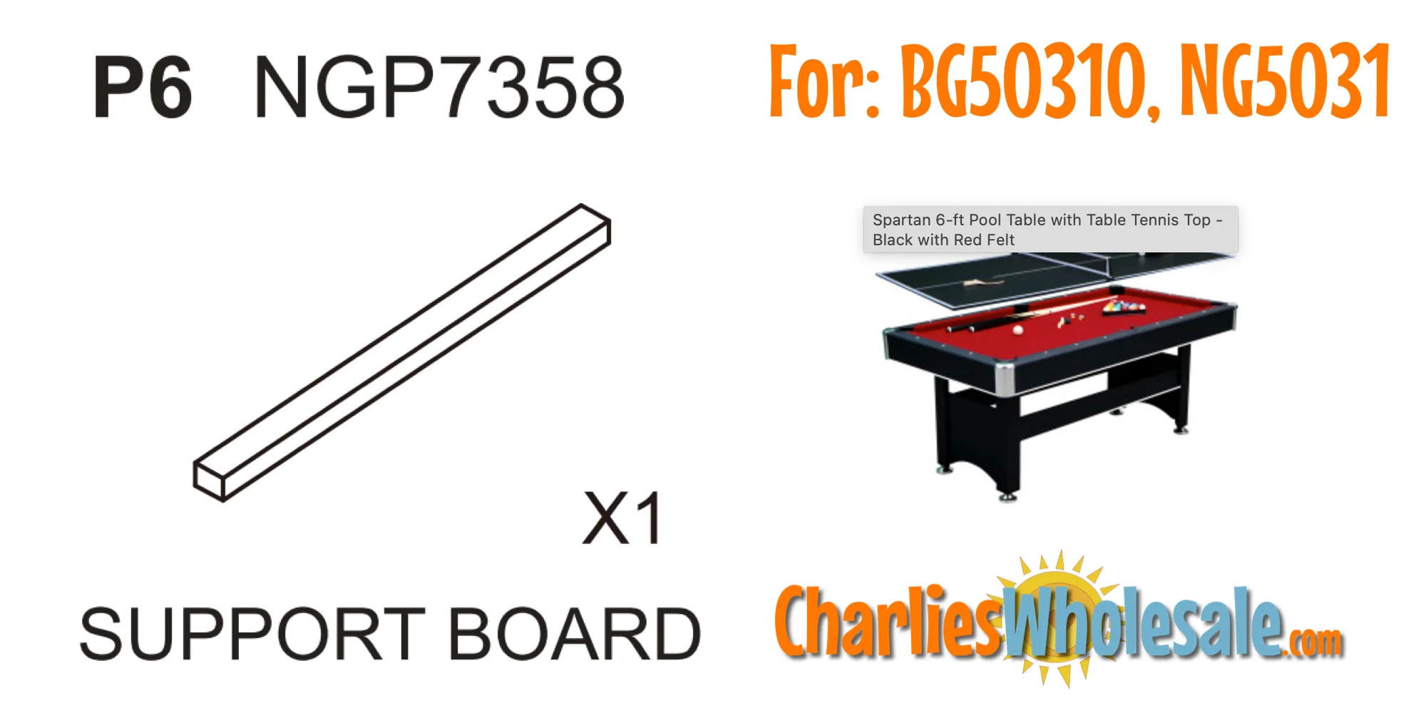 Replacement Part NGP7358 Support Board