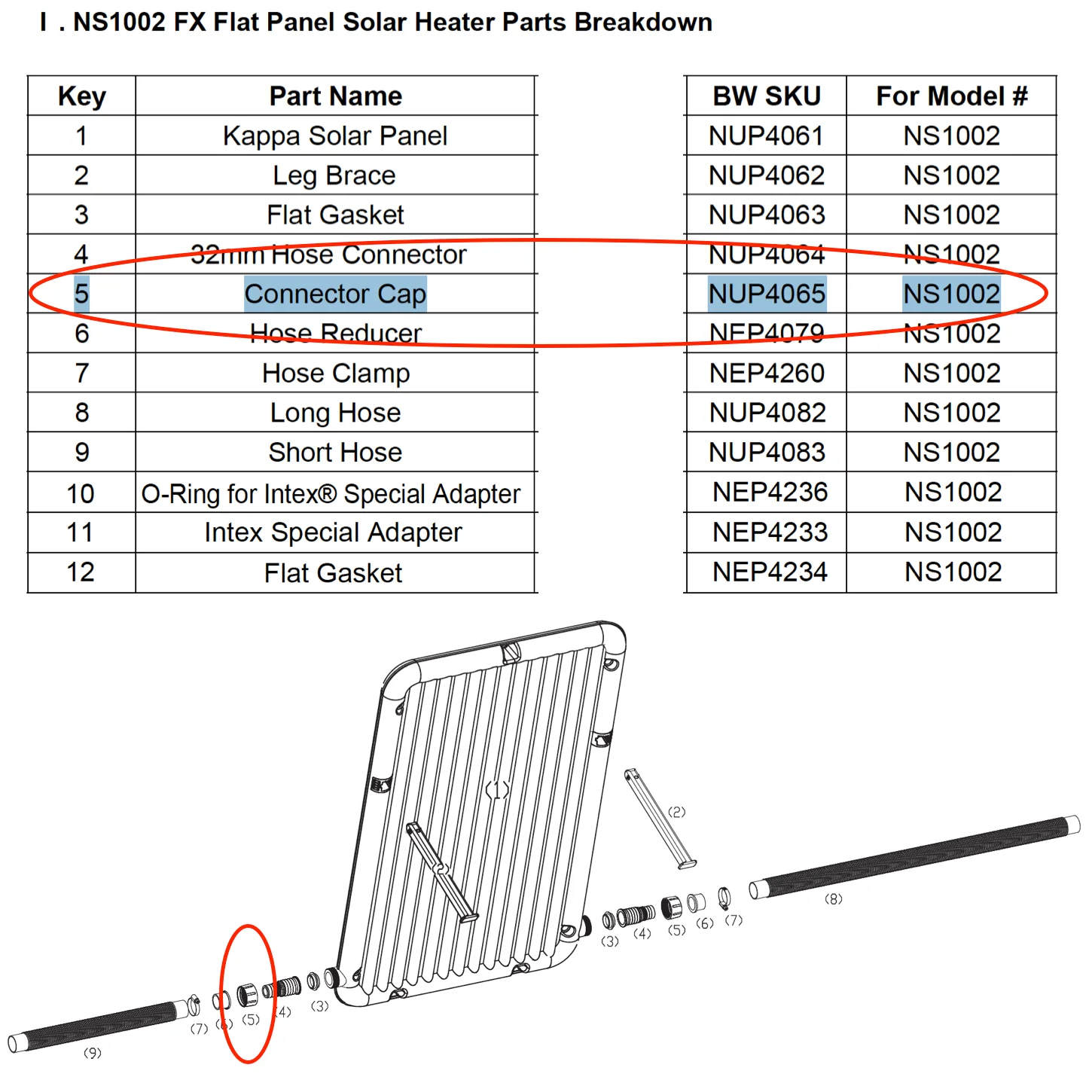 Replacement Part NUP4065 Connector Cap