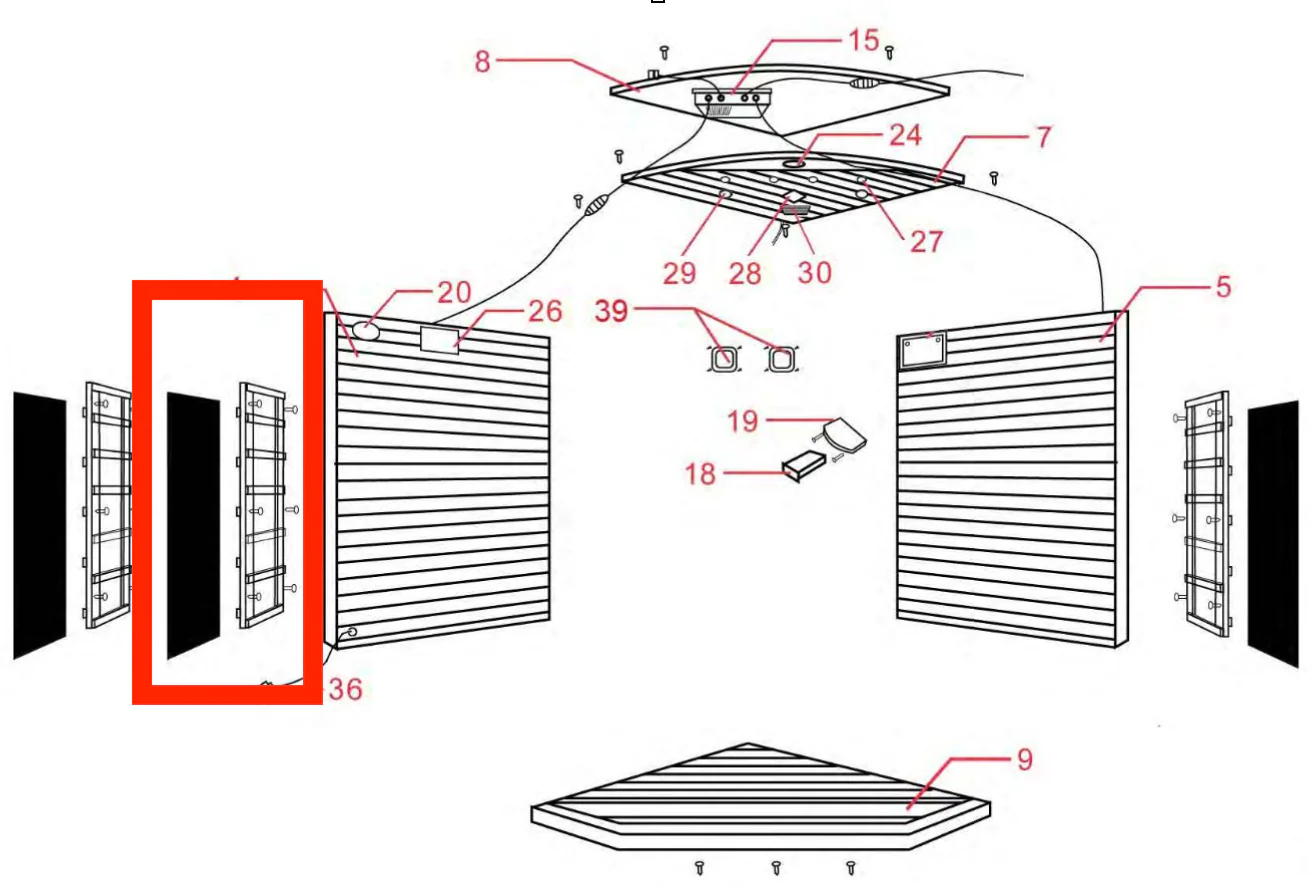 Replacement Part SAP2418 330 Watt Carbon Heater Panel 19X35 - Image 2