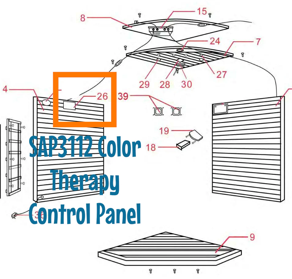 Replacement Part SAP3112 Color Therapy Control Panel