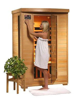Sahara 2 Person Hemlock FAR Infrared Sauna Room with 5 Ceramic Heaters - Image 3