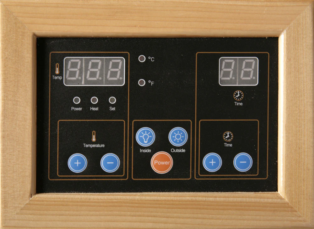 Sante Fe 3 Person Hemlock Corner Infrared Sauna with 7 Carbon Heaters - Image 8