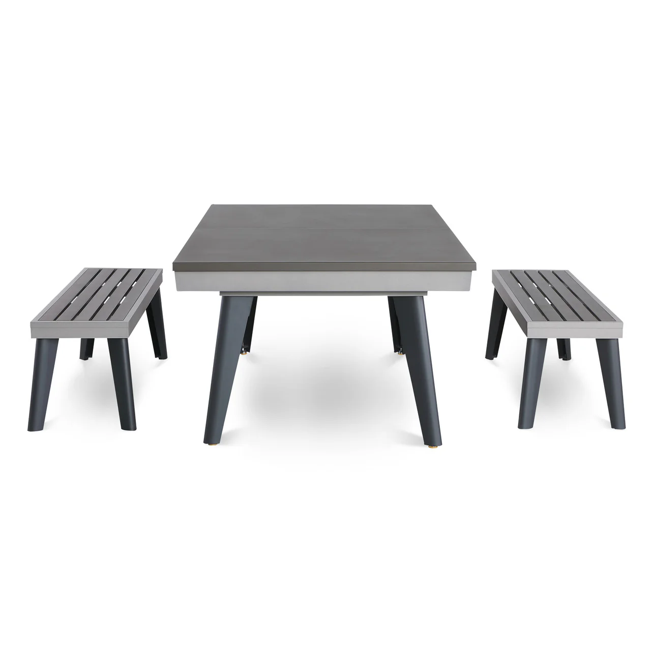 Santorini 82" Outdoor Slate Pool Table with Dining Top Benches and Ping Pong - Image 7