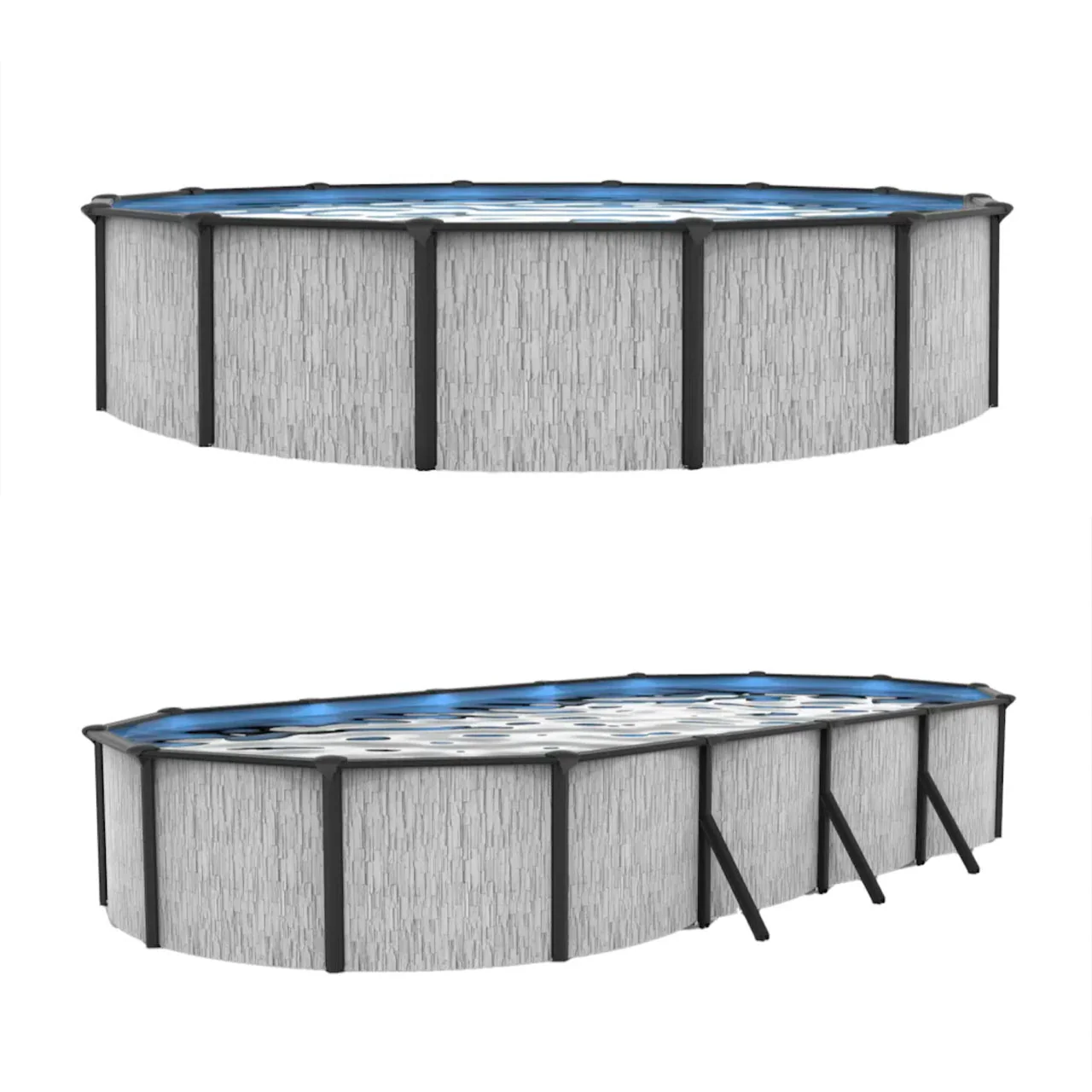 Sevilla 52" Steel Wall Hard Sided Above Ground Pool Package Plus Starter Kit