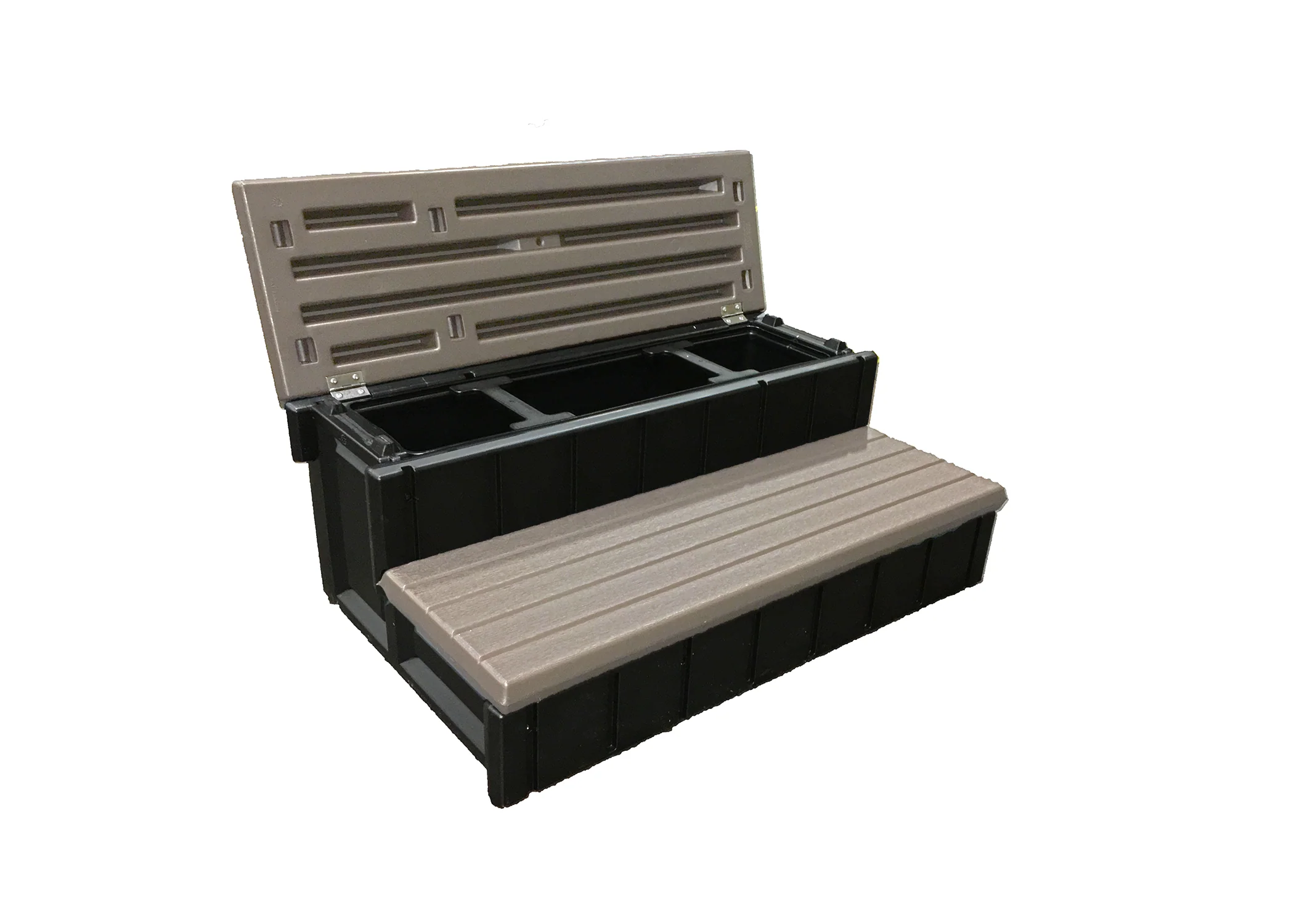 Confer Plastics 36" Spa Steps with Convenient Large Storage Compartment - Image 3