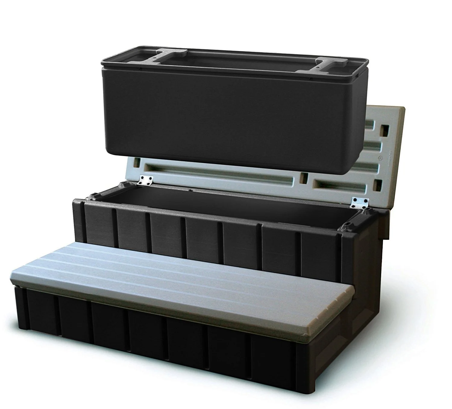 Confer Plastics 36" Spa Steps with Convenient Large Storage Compartment - Image 5