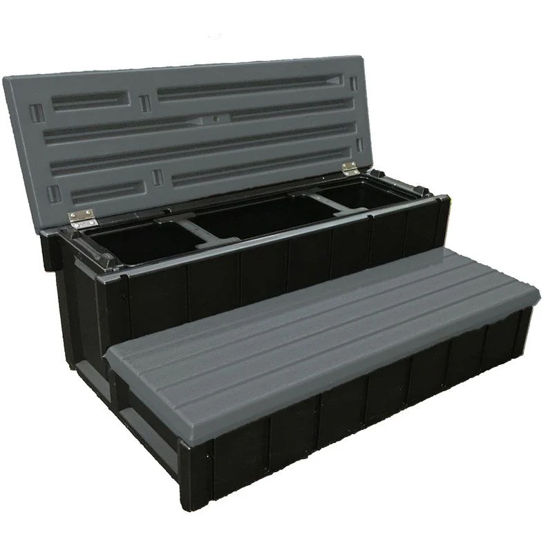 Confer Plastics 36" Spa Steps with Convenient Large Storage Compartment - Image 9