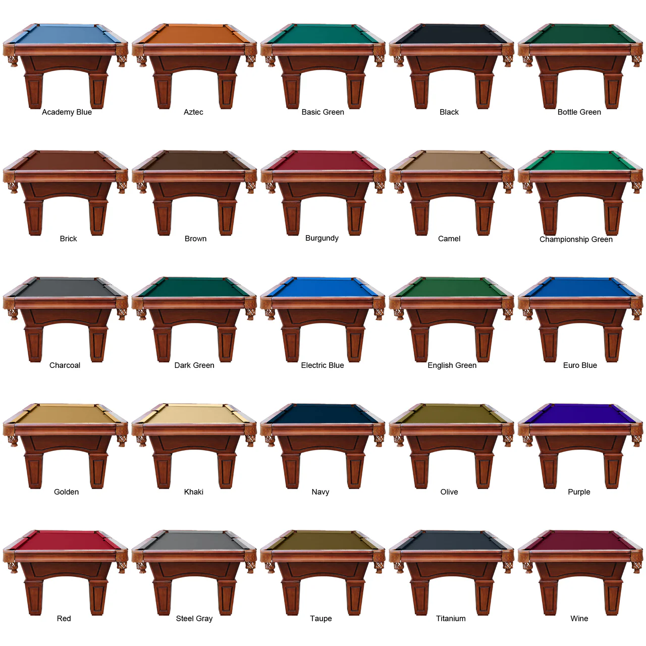 St. Lawrence 8' Slate Pool Table w/ Leather Drop Pockets - Image 11