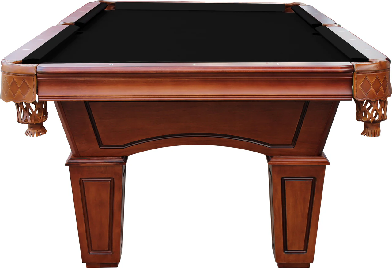 St. Lawrence 8' Slate Pool Table w/ Leather Drop Pockets - Image 3