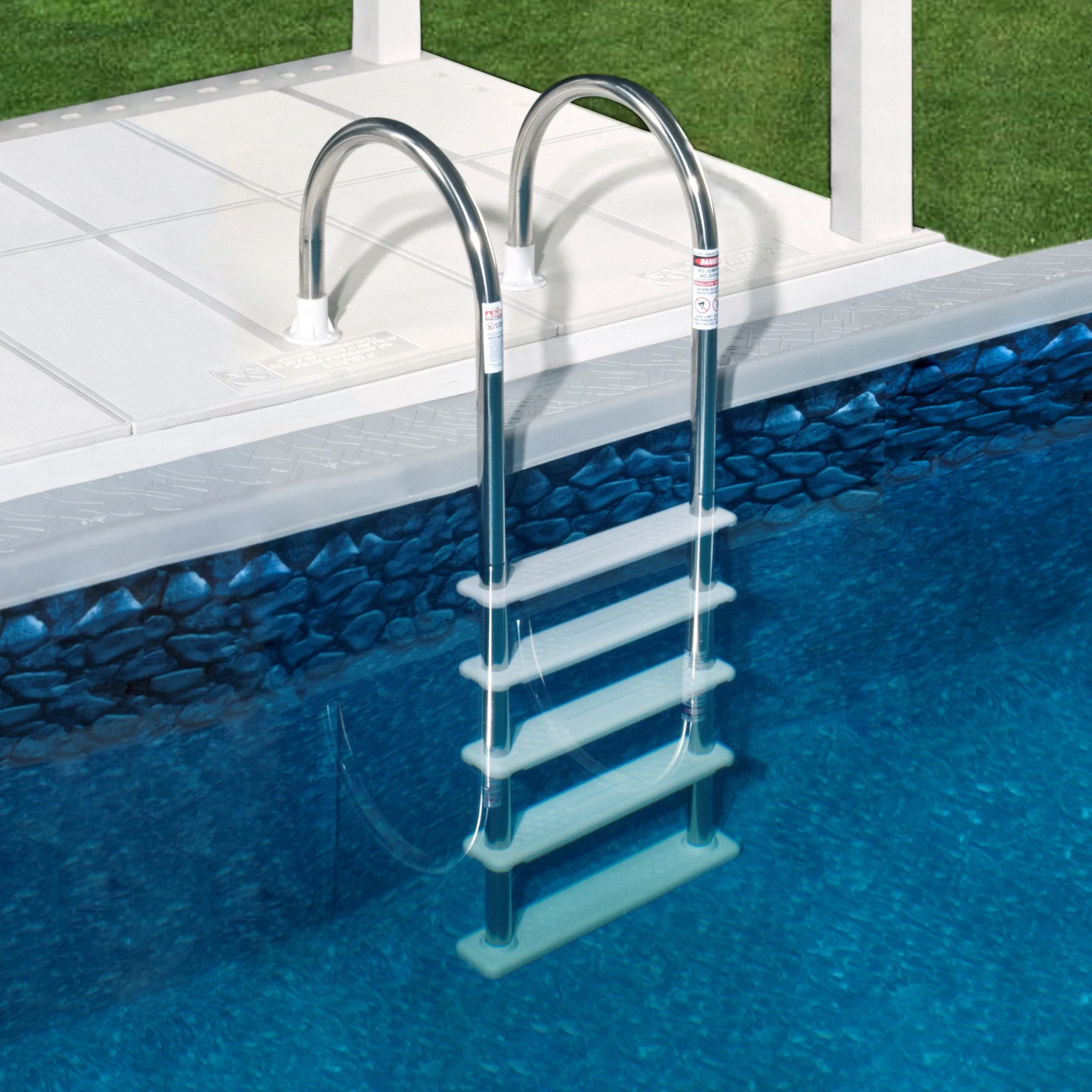 Standard Stainless Steel In-Pool Ladder for Above Ground Pools - Image 2