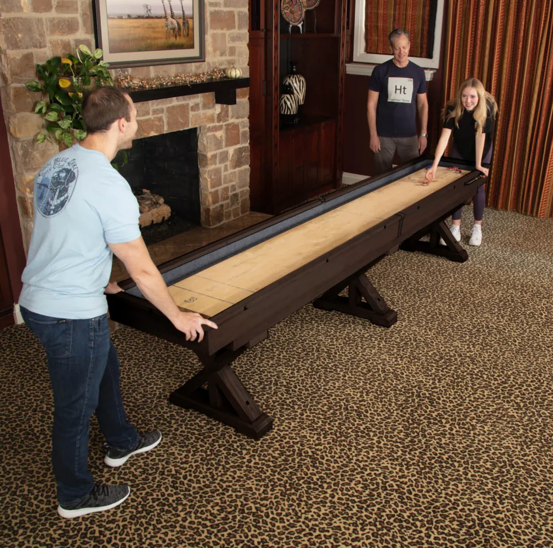 The Rockford 12' Two-Piece Solid Wood Shuffleboard Table - Image 11