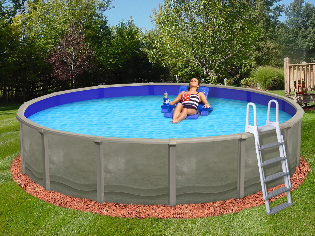 Trinity 52" Tall Salt Friendly Resin Above Ground Pool Kit plus Starter Package - Image 3