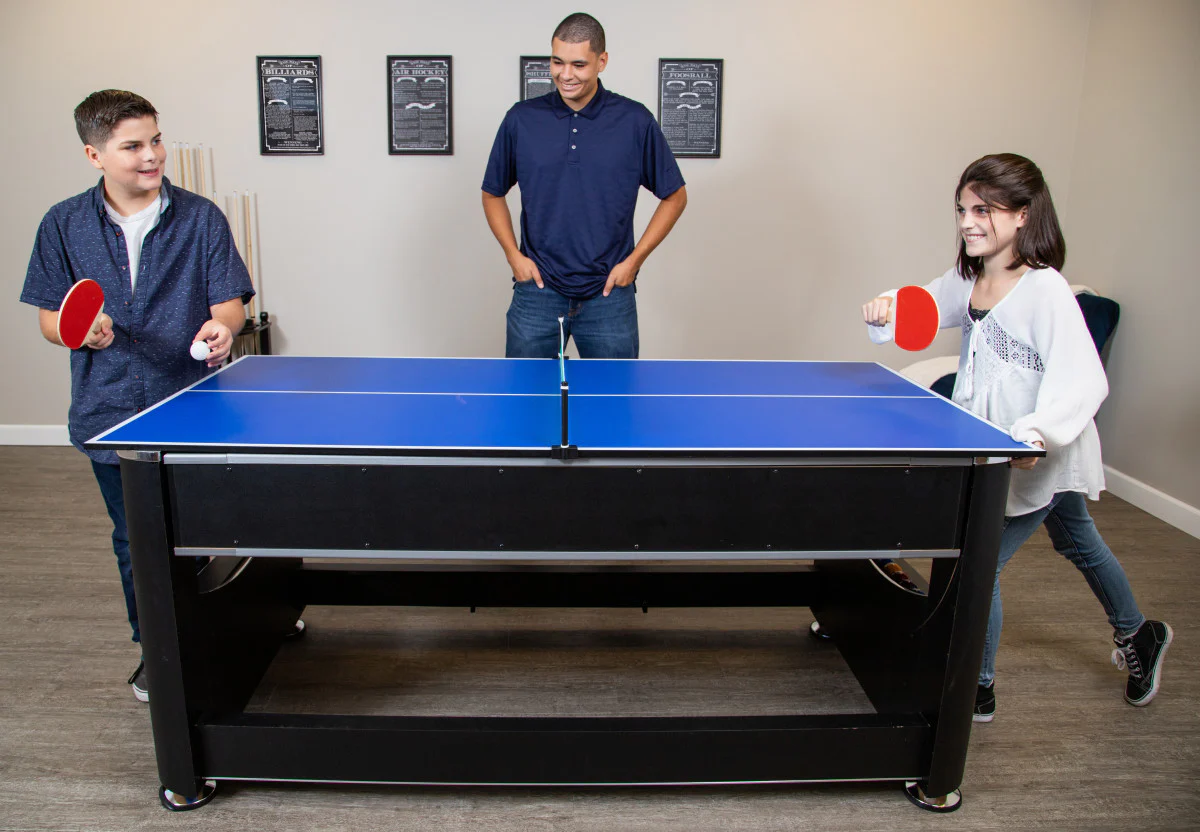 Triple Threat 6' 3-in-1 Combo Game Table w/ Billiards, Ping Pong and Air Hockey - Image 12