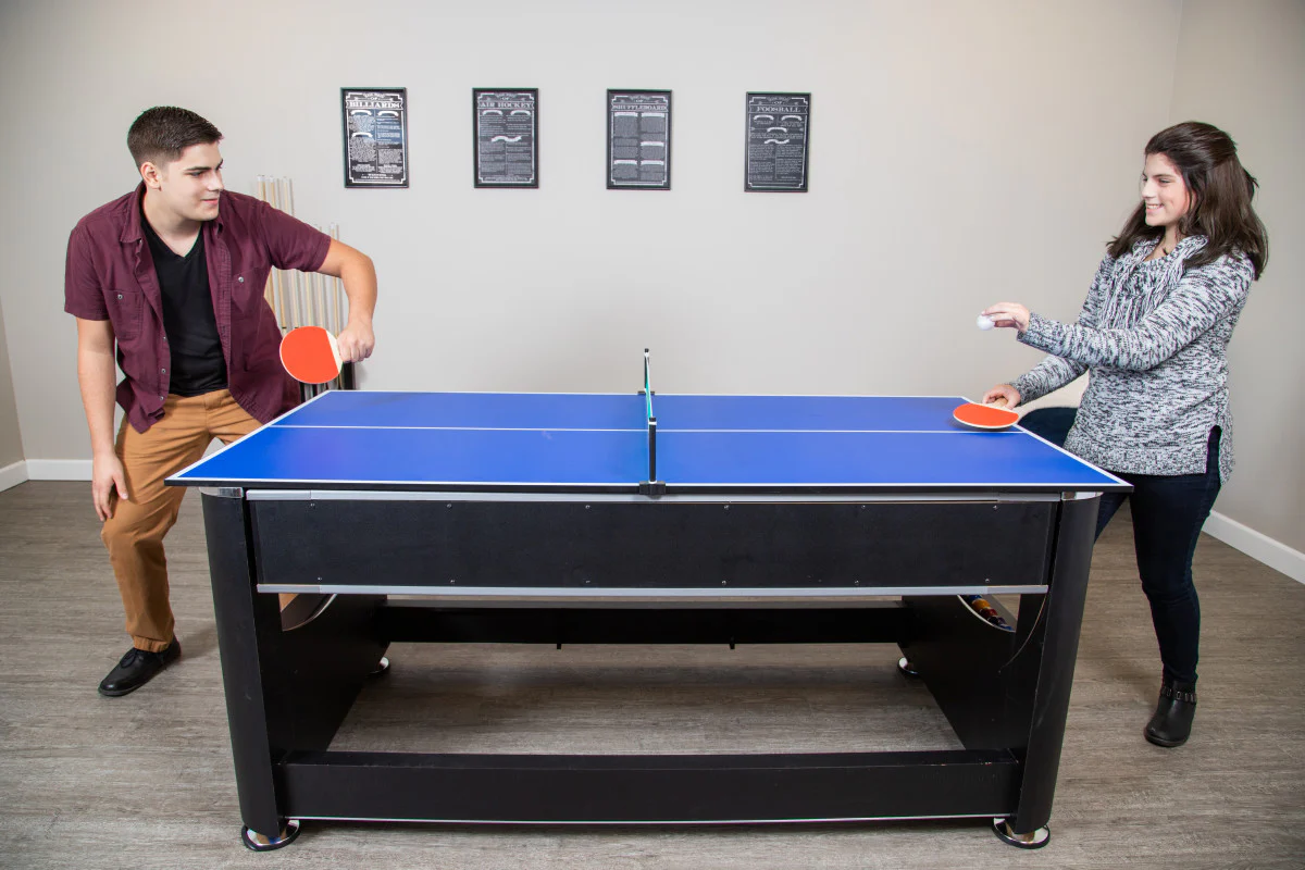 Triple Threat 6' 3-in-1 Combo Game Table w/ Billiards, Ping Pong and Air Hockey - Image 3