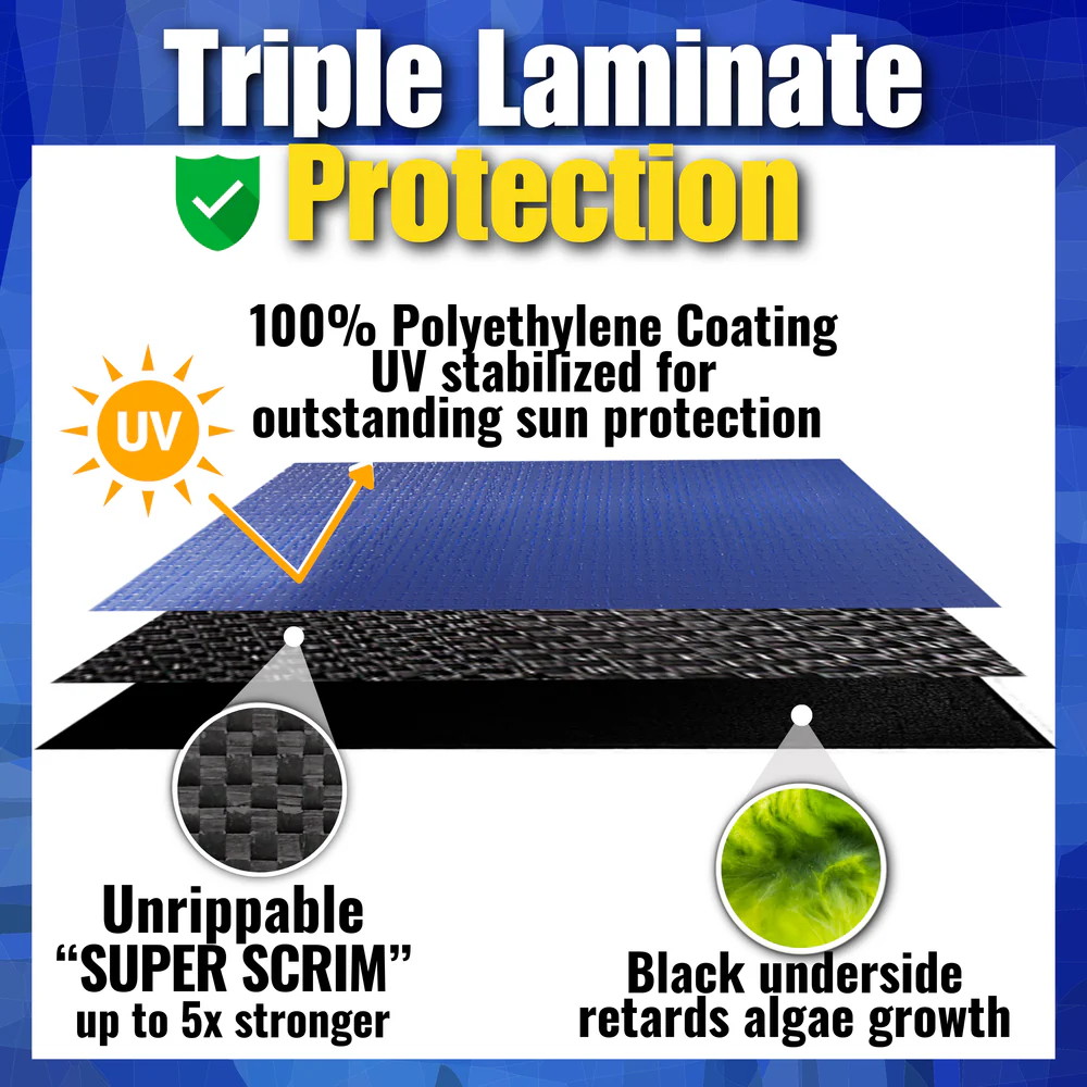 Unrippable Above Ground Swimming Pool Tarp Winter Cover Round or Oval - Image 10