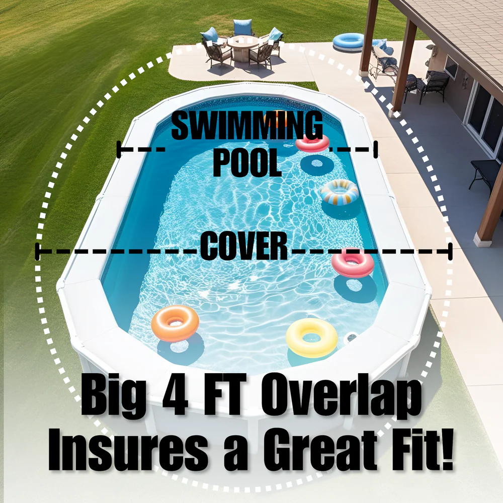 Unrippable Above Ground Swimming Pool Tarp Winter Cover Round or Oval - Image 3