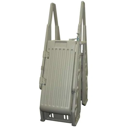 Vinyl Works 24" Gated Entry Above Ground Pool Ladder, Taupe | AF-T - Image 3