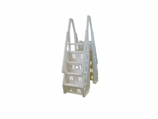 Vinyl Works 24" Gated Entry Above Ground Pool Ladder, Taupe | AF-T - Image 4