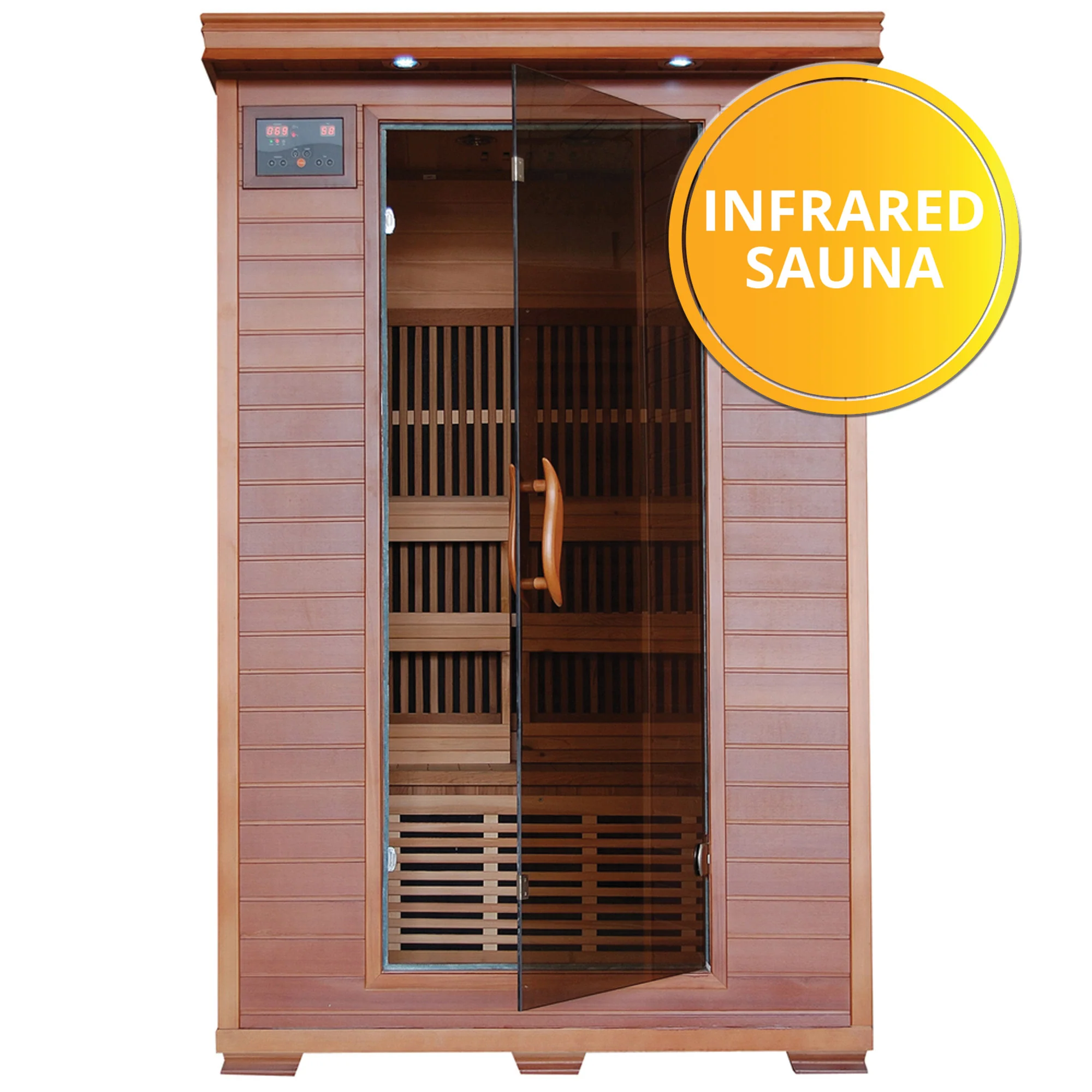 Yukon 2 Person Cedar Deluxe Infrared Sauna with 6 Carbon Heaters - Image 2
