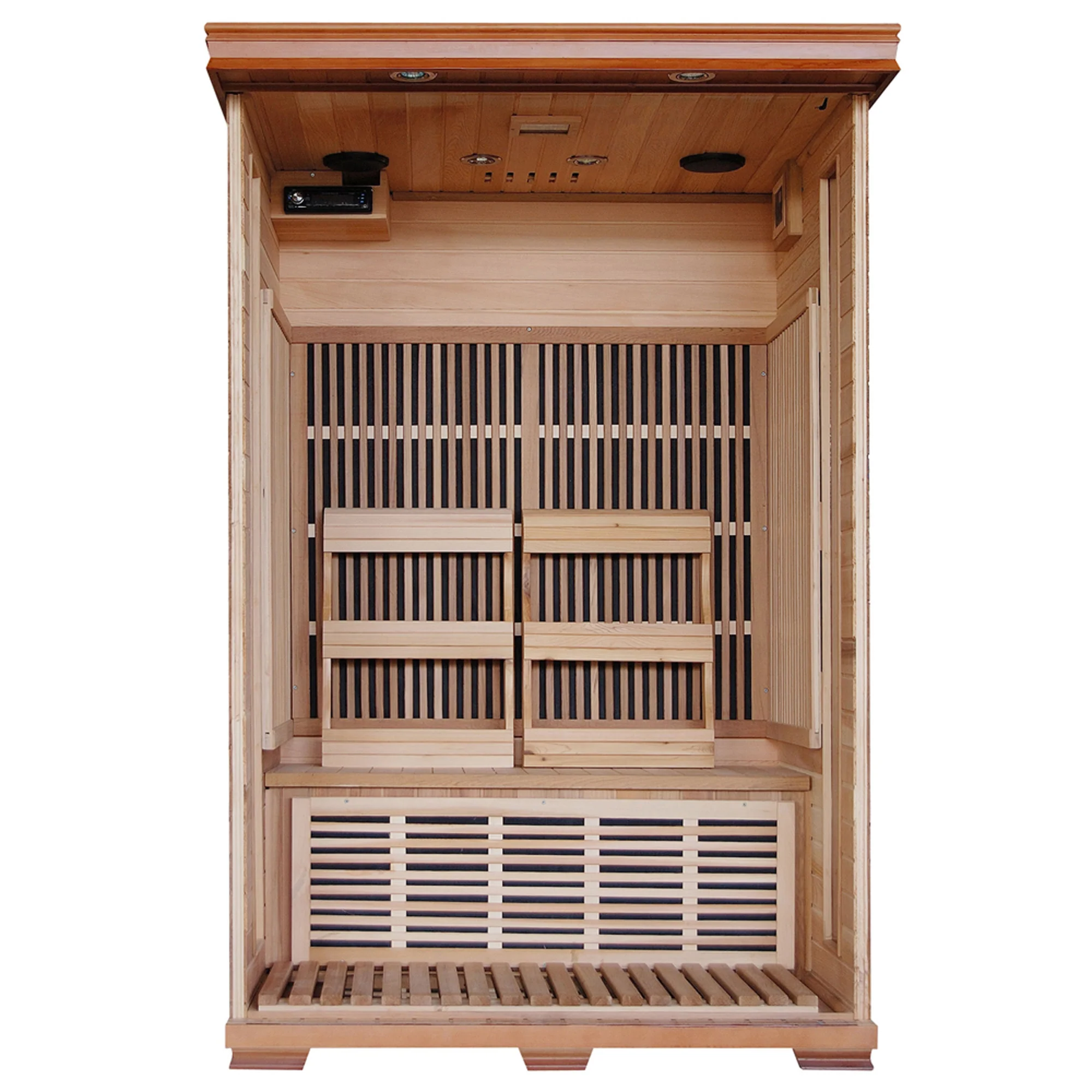 Yukon 2 Person Cedar Deluxe Infrared Sauna with 6 Carbon Heaters - Image 4