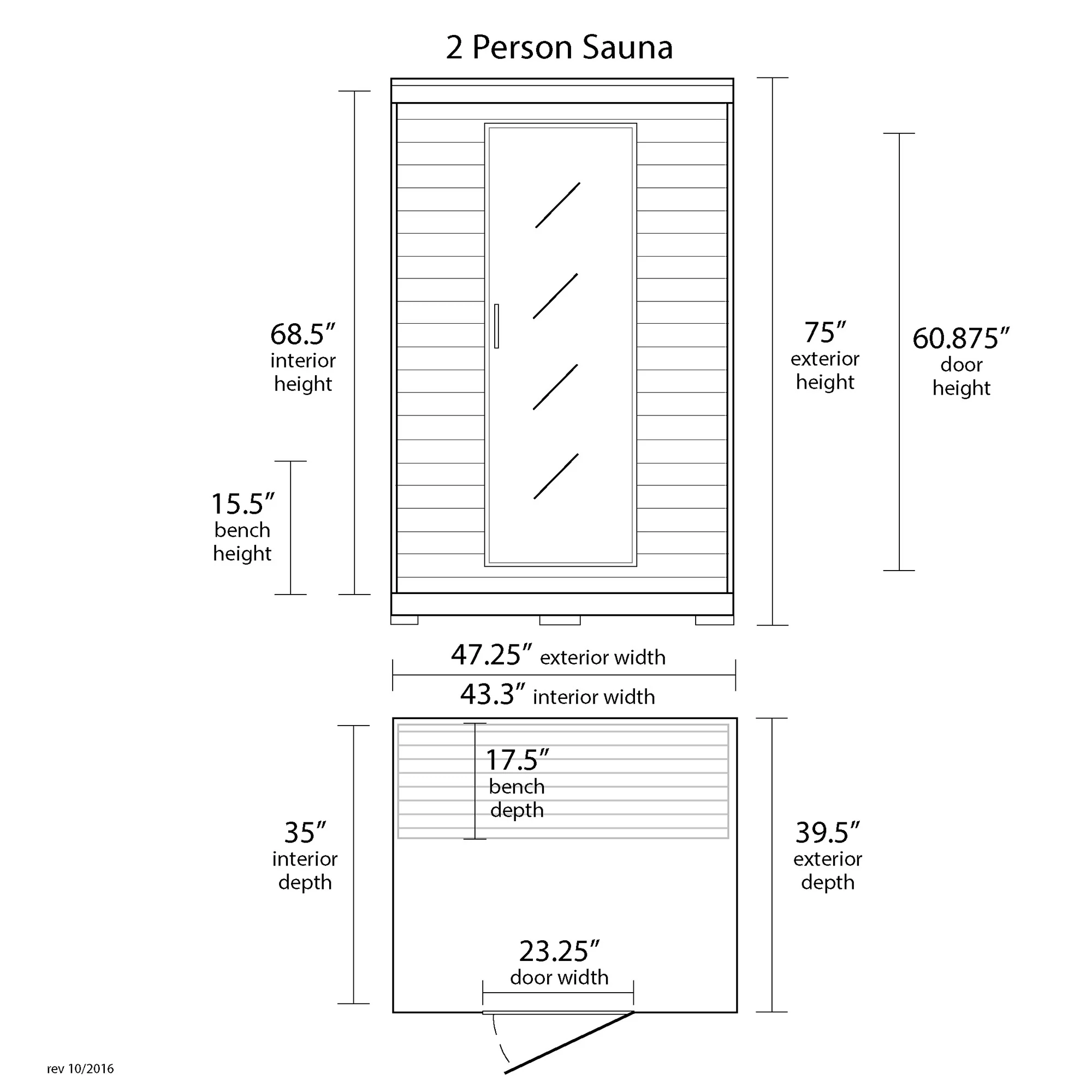 Yukon 2 Person Cedar Deluxe Infrared Sauna with 6 Carbon Heaters - Image 5